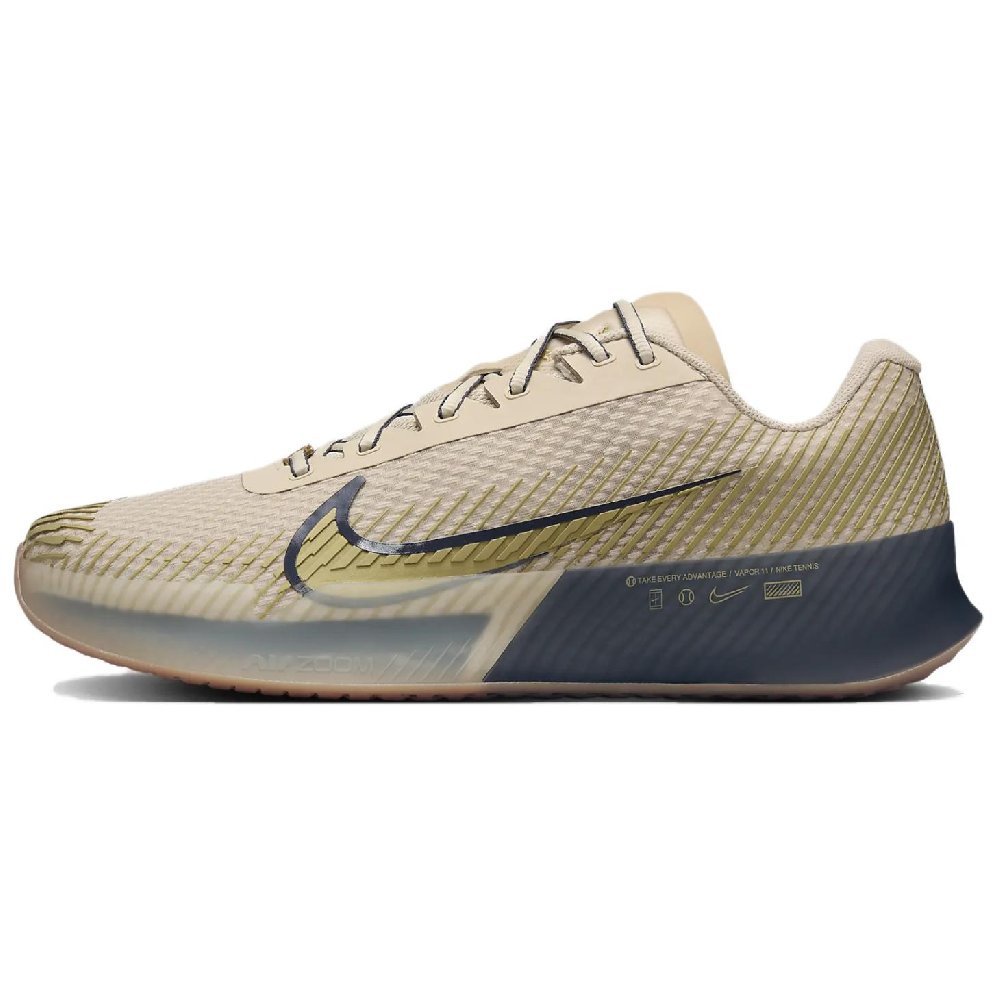 Nike Court Vapor 11 Hc Premium Sanddrift Thunder Blue Gum Medium Brown Metallic Gold