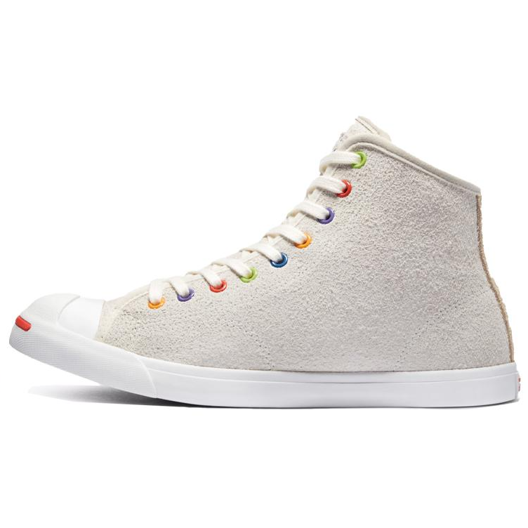 Converse Jack Purcell Slip-Resistant High-Top Canvas Shoes Unisex Plush White