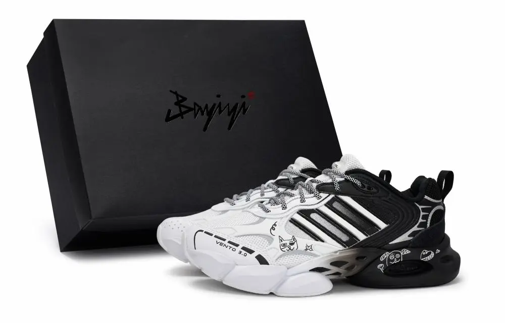 Adidas CLIMACOOL VENTO 3.0 Anti Slip Wear Resistant Low Top Running Shoes Men's White Black