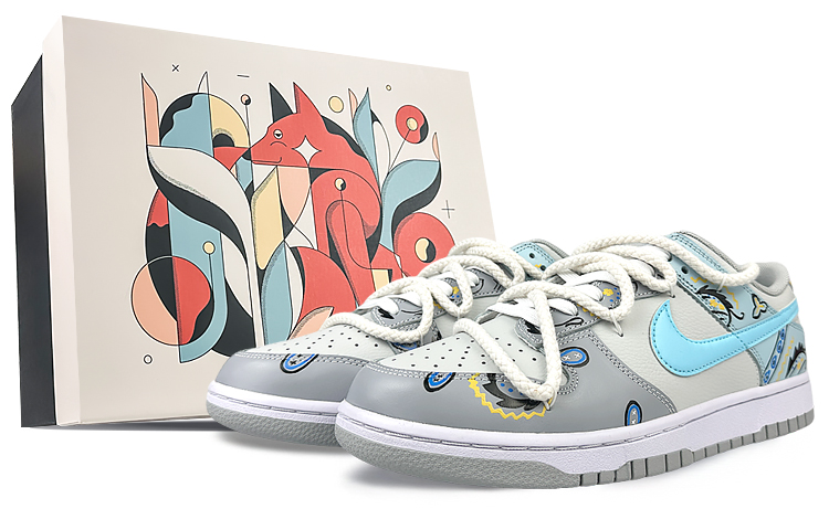Nike Dunk Low-Top Skateboard Shoes Men's Blue