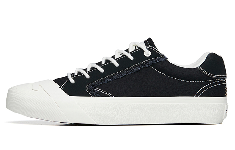 Anta Anti-Slip Wear-Resistant Low-Top Canvas Shoes Women's Black White