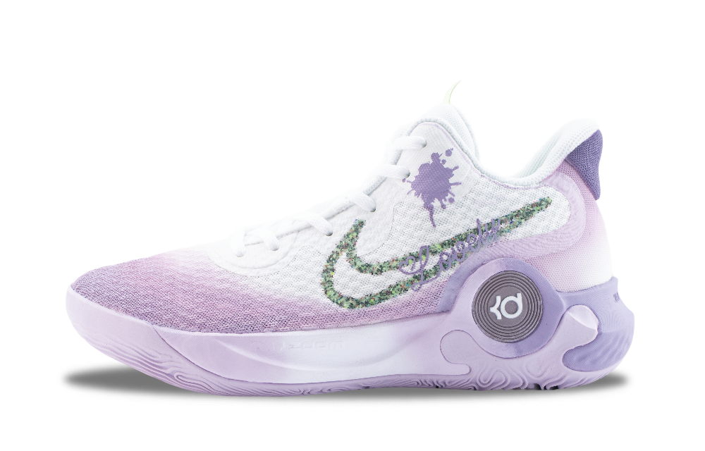 Nike KD Trey 5 IX Old Time Purple Mid Top Vintage Basketball Shoes Unisex White Purple