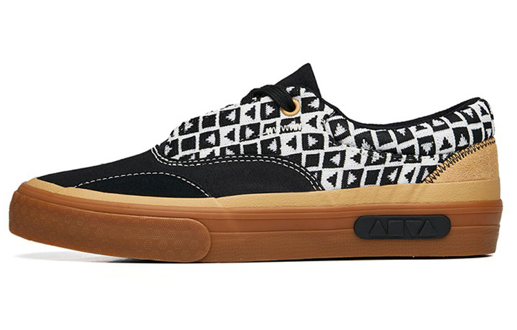 Anta Ao Li CVS Wear-Resistant Low-Top Skateboard Shoes Men's Black White