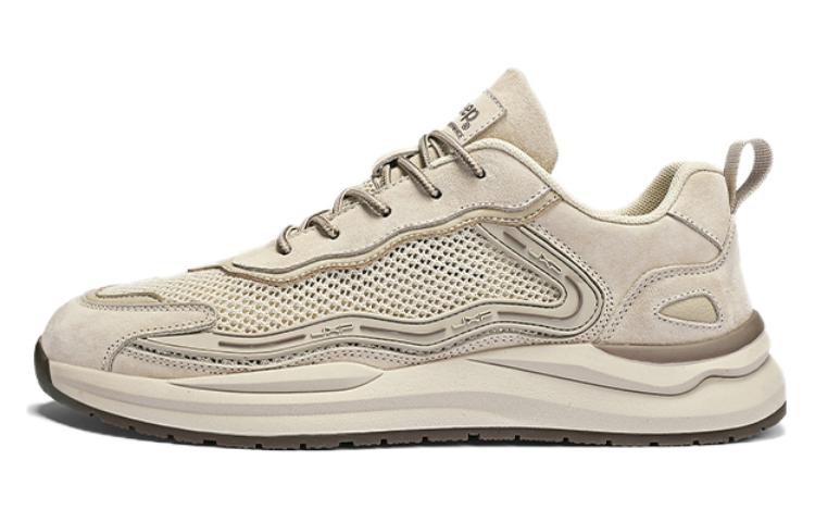 Jeep Anti Slip Wear Resistant Low Top Casual Shoes Men's Ecru