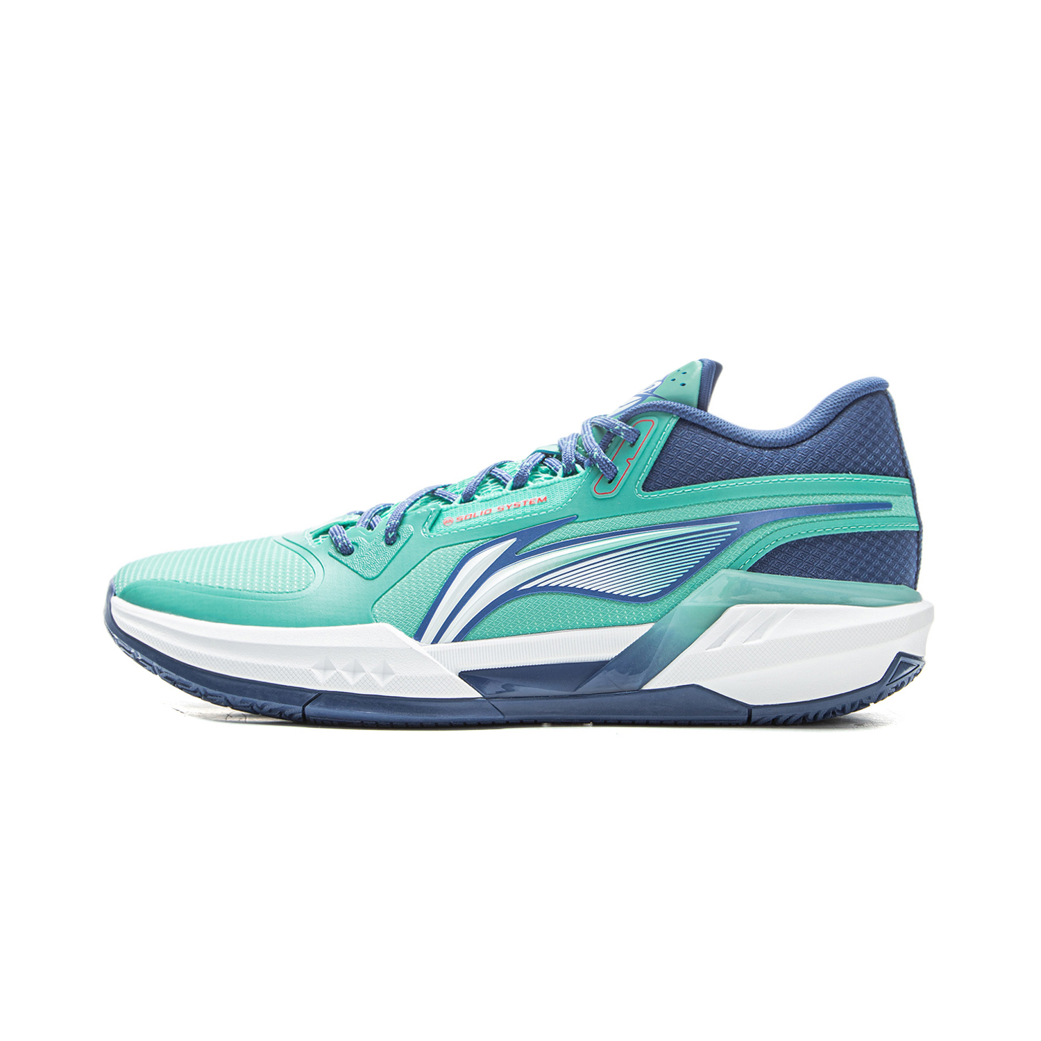 LINING Light Speed 3mid Basketball Shoes Men's Low top Pool Blue/Deep Sail Blue