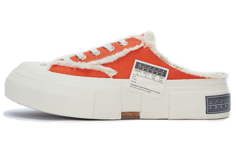 VESSEL G.O.P. Slip On Orange Low-Top Skateboard Shoes Unisex Orange Red