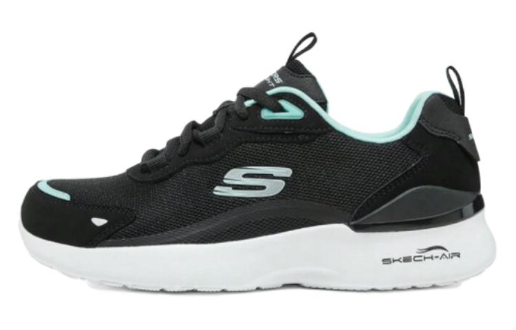 Skechers Durable Breathable Low-Top Running Shoes Women's Black Green