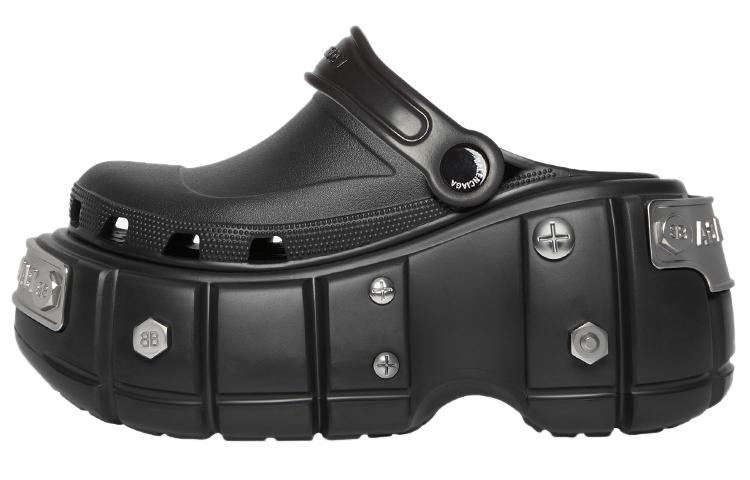Balenciaga Hardcrocs Slide X Crocs 'Nero Silver' Women's
