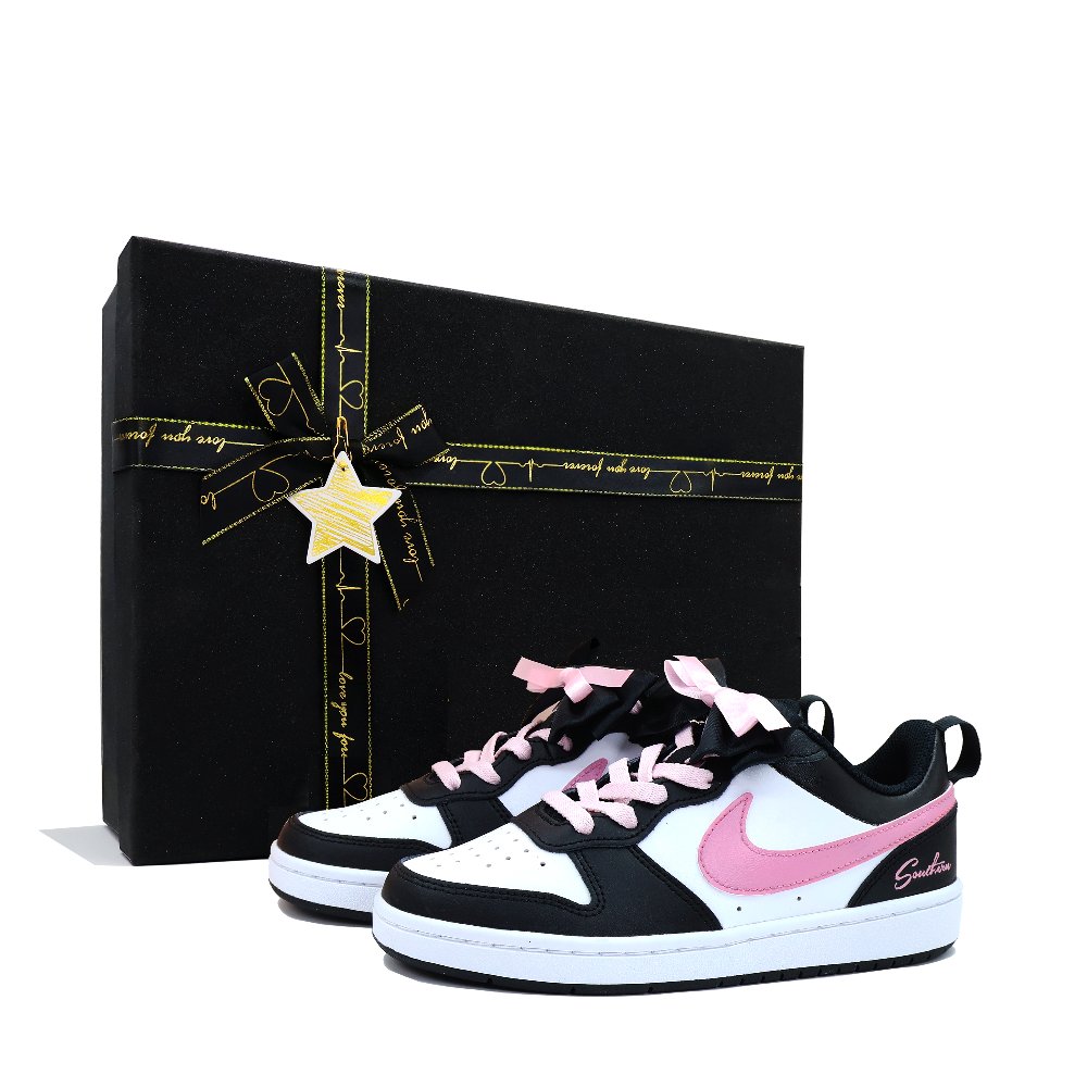 Nike Court Borough Skateboard Shoes Women's Low Top Purple, Black