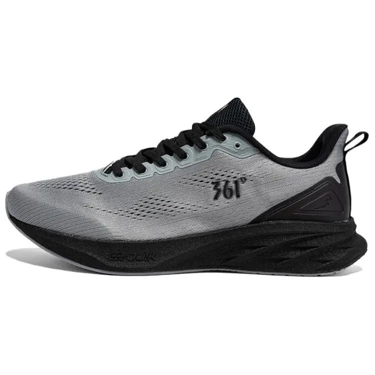 361° Wear resistant And Lightweight Low Top Casual Running Shoes Men's Gray Black