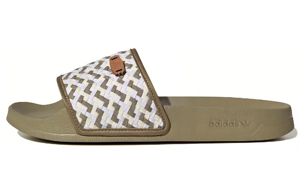 Adidas Originals Adilette Lite Slides 'Olive Strata White' Women's