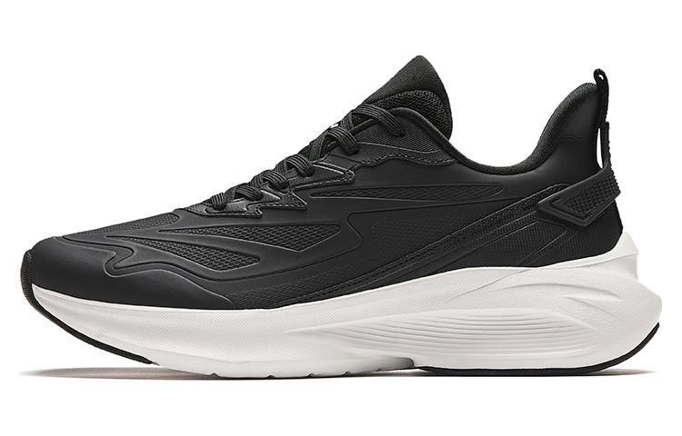 Anta Cushioning Wear-Resistant Low-Top Running Shoes Men's Black White