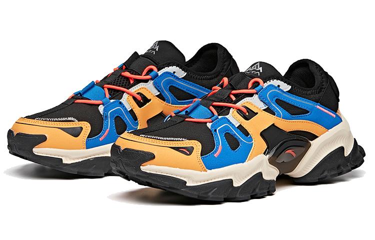 Anta Cushioning Anti-Slip Wear-Resistant Breathability Low-Top Outdoor Shoes Men's Black Yellow Blue купить в интернет-магазине Yoocart с быстрой доставкой по России.