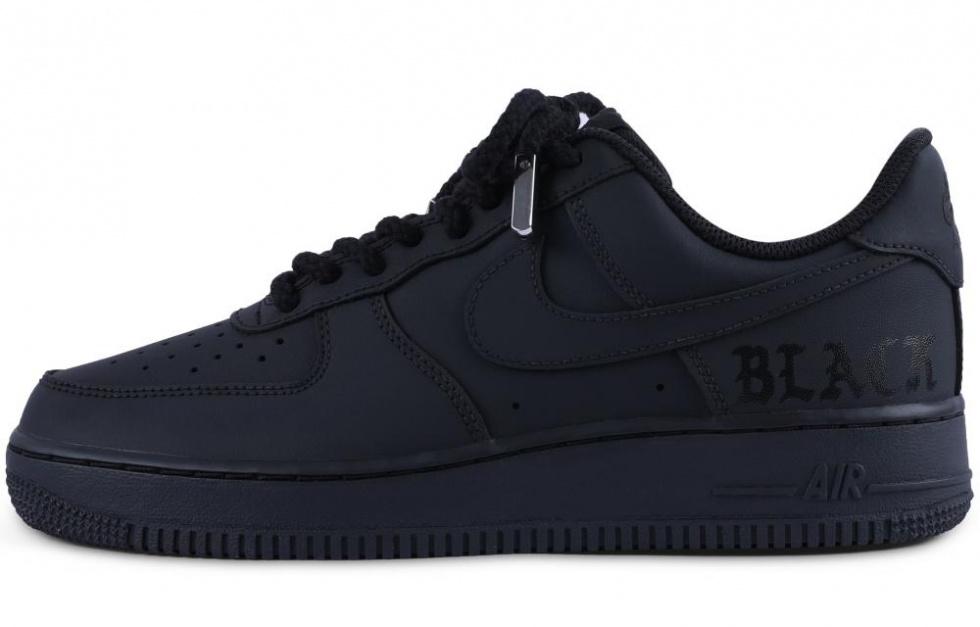 Nike Air Force 1 Wear-Resistant Balance Low-Top Skateboard Shoes Unisex Black