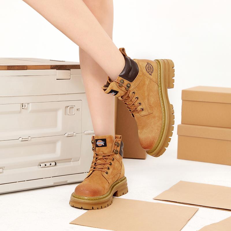 Dickies Minimalist Versatile Short Platform Martin Boots Women's Earth Yellow купить в интернет-магазине Yoocart с быстрой доставкой по России.