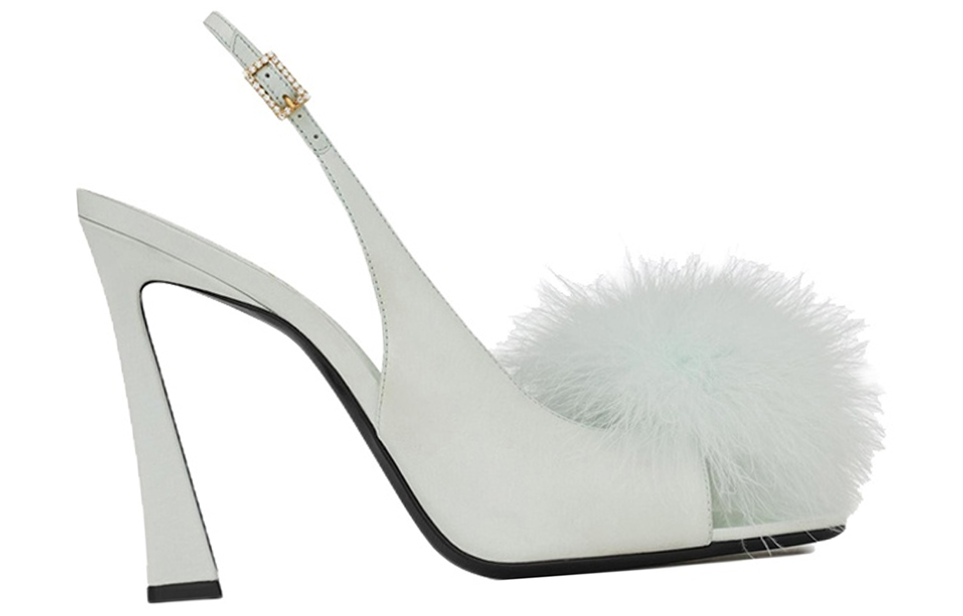 SAINT LAURENT Faux-fur Detail 110mm Sandals