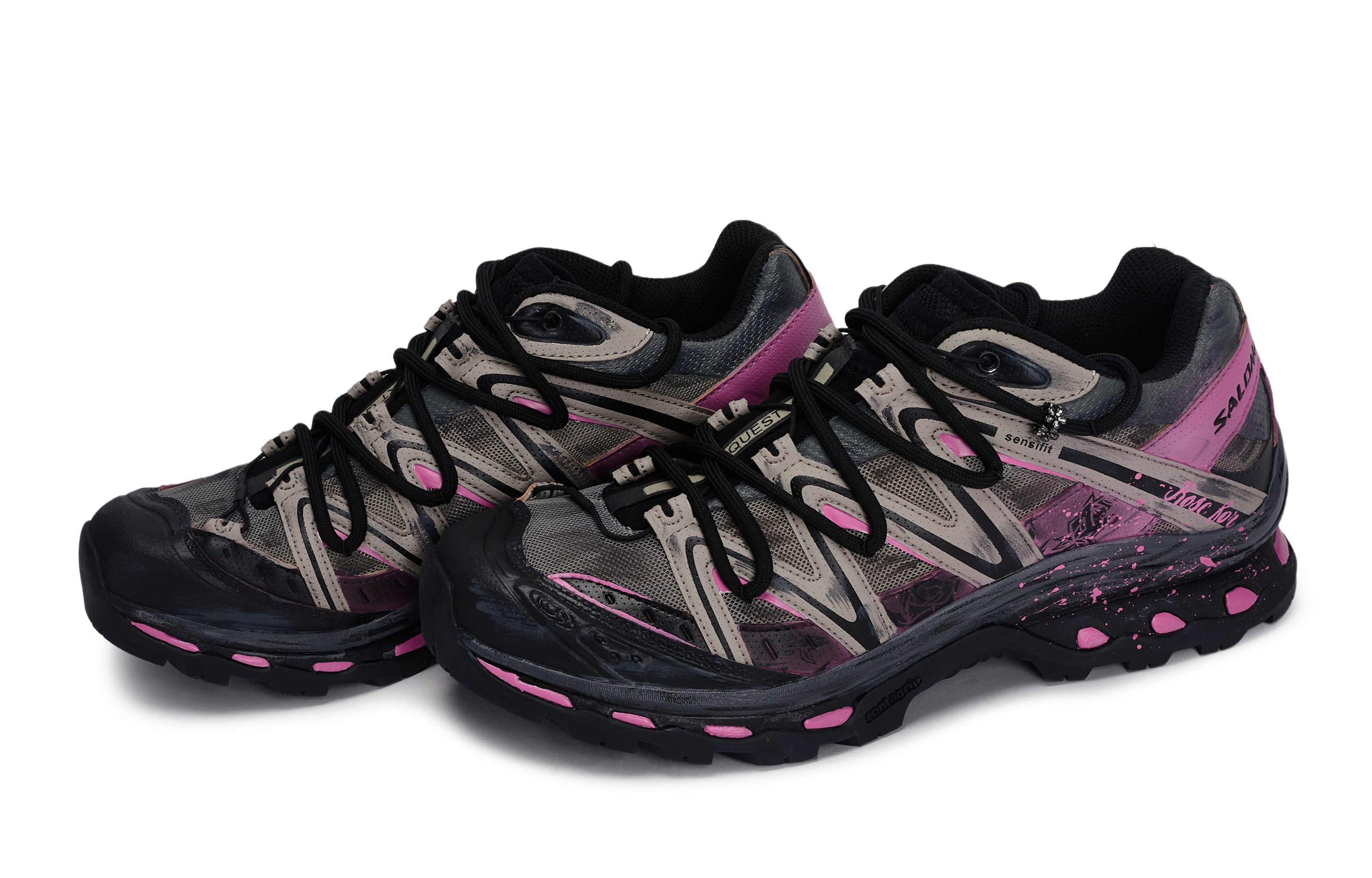 SALOMON XT Quest Outdoor Shoes Unisex Low top Khaki/Black/Gray/Pink купить в интернет-магазине Yoocart с быстрой доставкой по России.