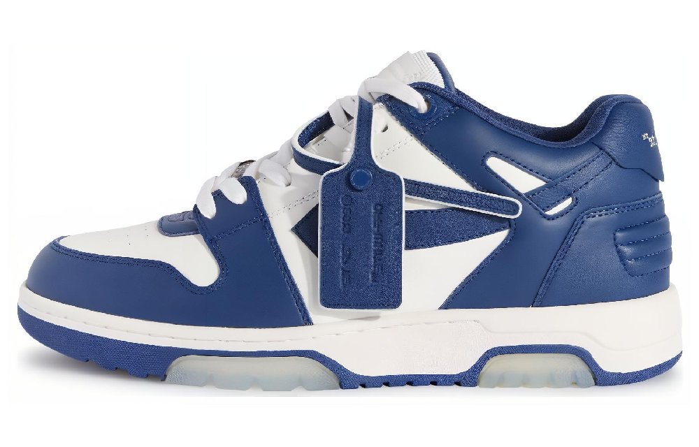 OFF WHITE Out Of Office Ooo Low Tops White Royal Blue