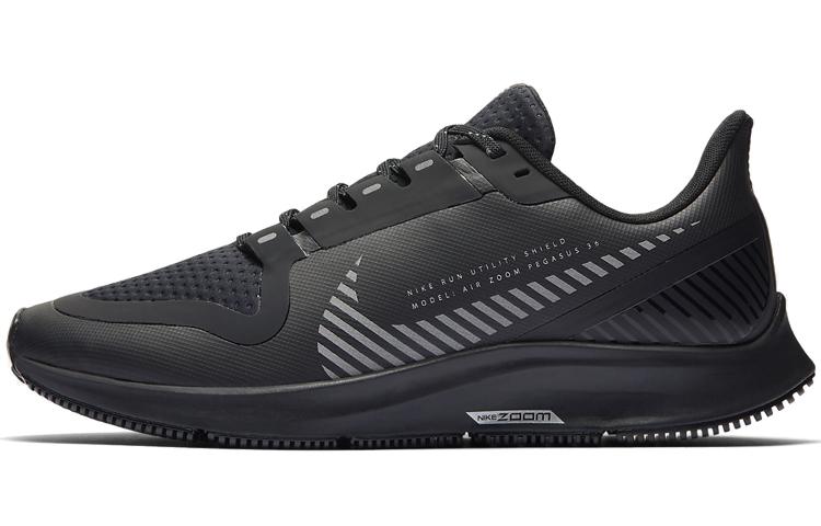 Nike Air Zoom Pegasus 36 Shield Black Metallic Silver Women's