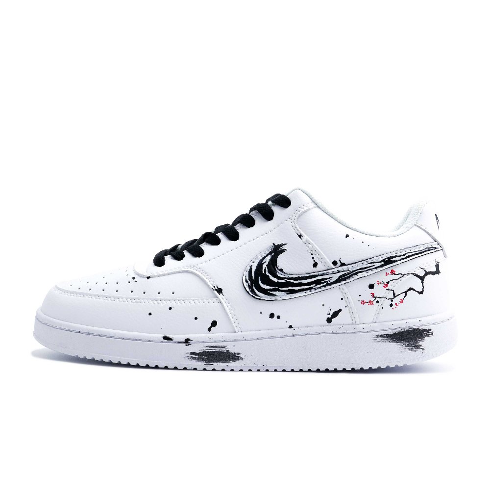 Nike Court Vision 1 Prunus Melons And Ink Shadow Cushioning, Wear Resistant Low top Skateboard Shoes Unisex White