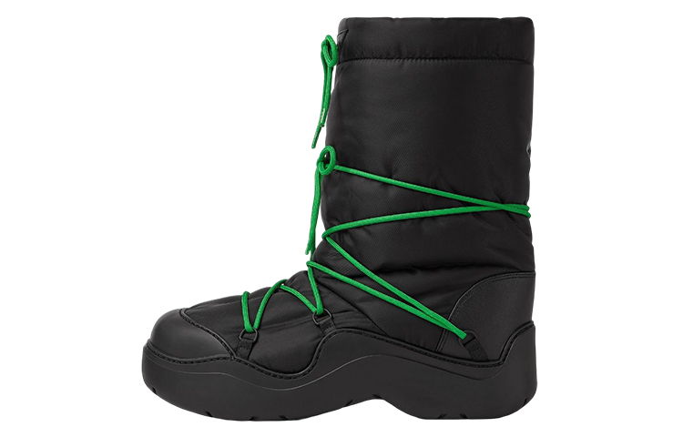 Bottega Veneta Lace Up Puddle Bomber Boots Women's
