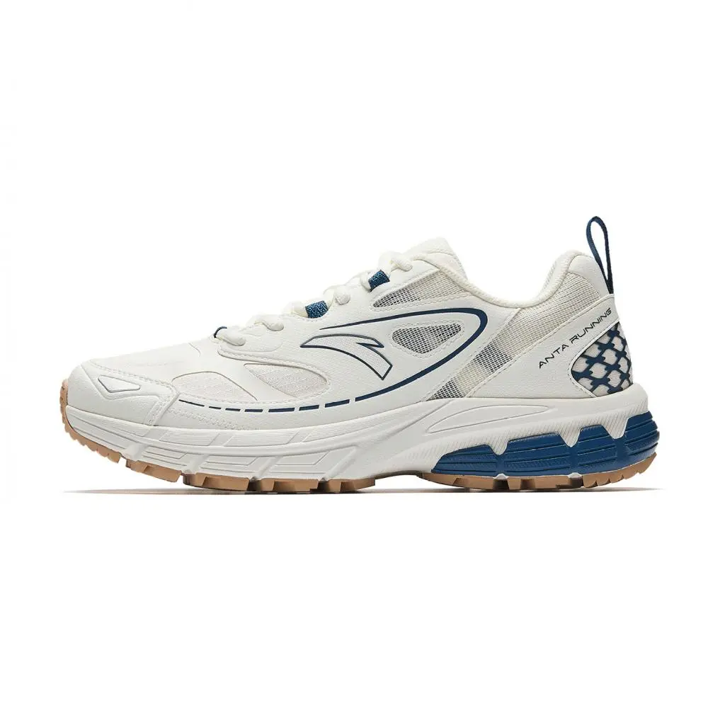 Anta Lightweight Rebound Cushioning Men's Running Shoes Men's Ivory White