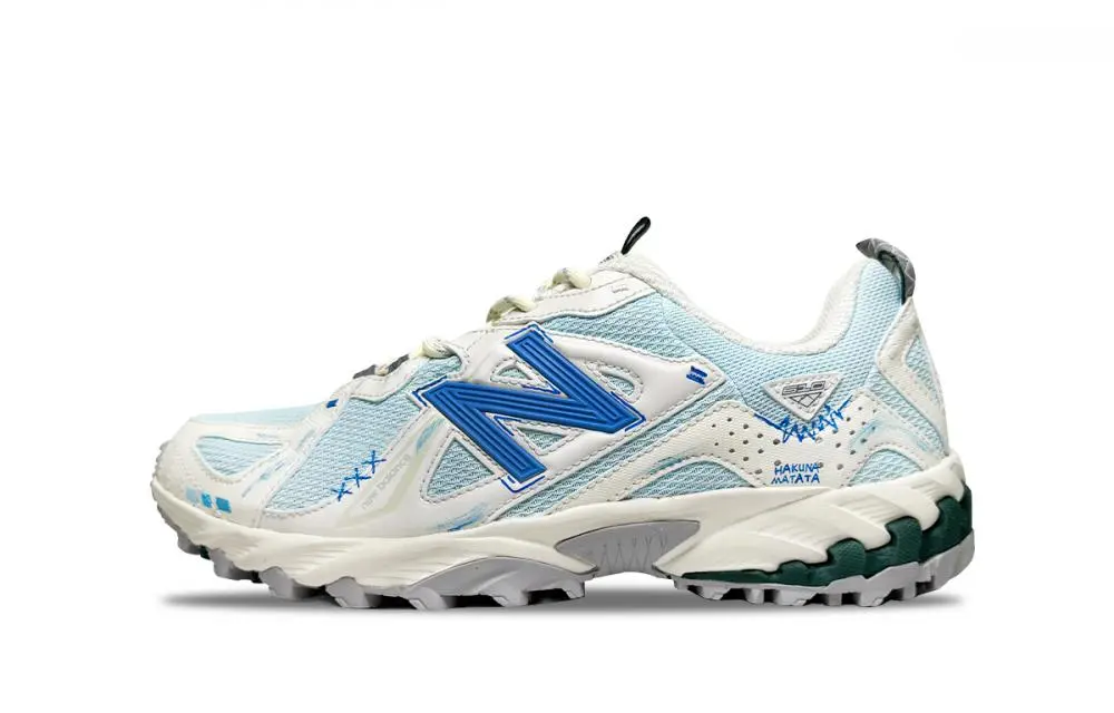 New Balance 610T Chuyu Sky Abrasion Resistant Low Top Hiking Shoes Unisex White Blue