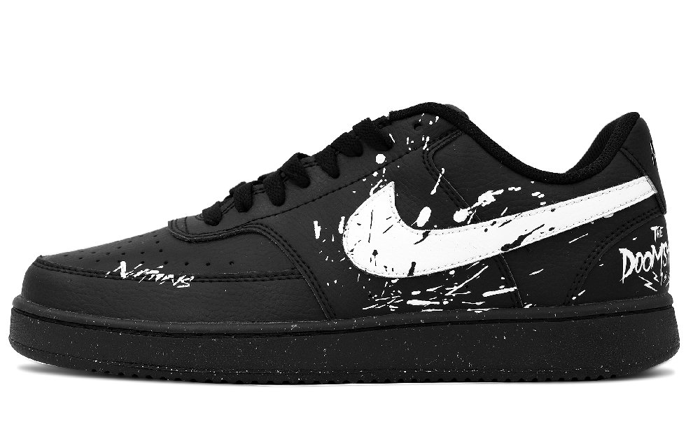 Nike Court Vision Cushioning Low-Top Skateboard Shoes Unisex Black White