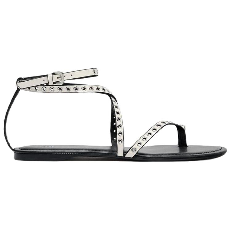 ZARA One Strap Sandals 1cm Women's White купить в интернет-магазине Yoocart с быстрой доставкой по России.