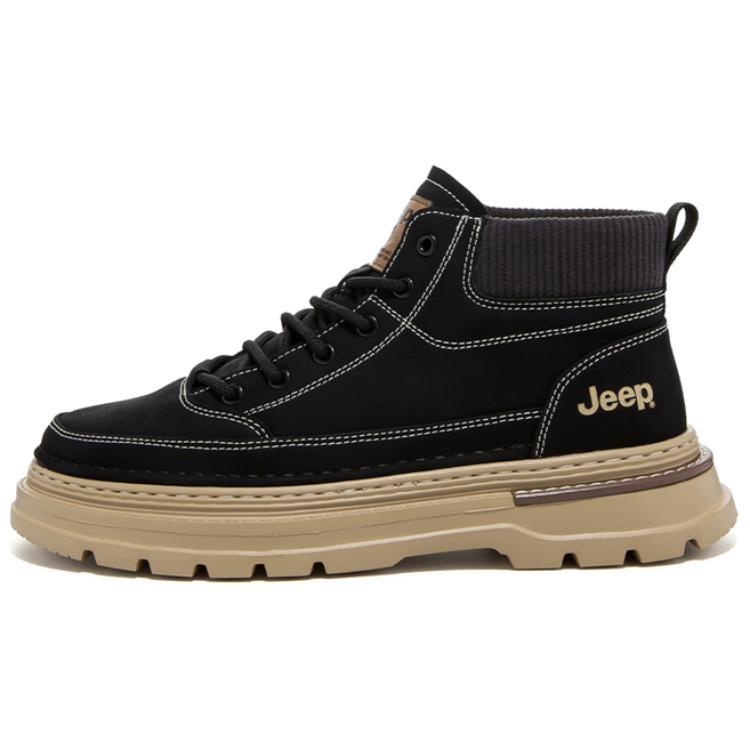 Jeep Ankle-Length Martin Boot Men Black