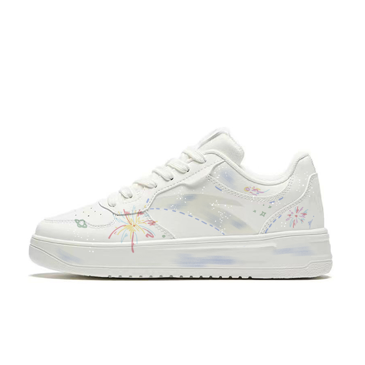 Anta Anti Slip Wear Resistant Low Top Skateboard Shoes Unisex White Blue