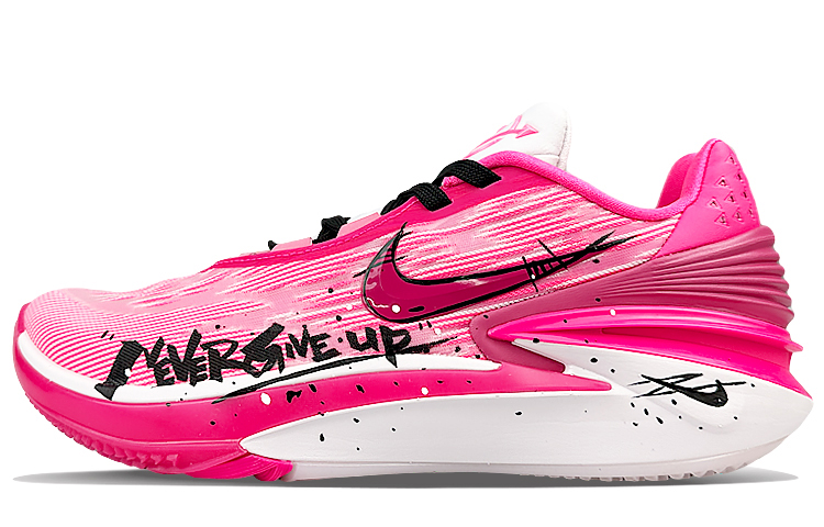 Nike Air Zoom G.T. Cut 2 Cushioning Anti-Slip And Wear-Resistant Low-Top Basketball Shoes Unisex Black Pink