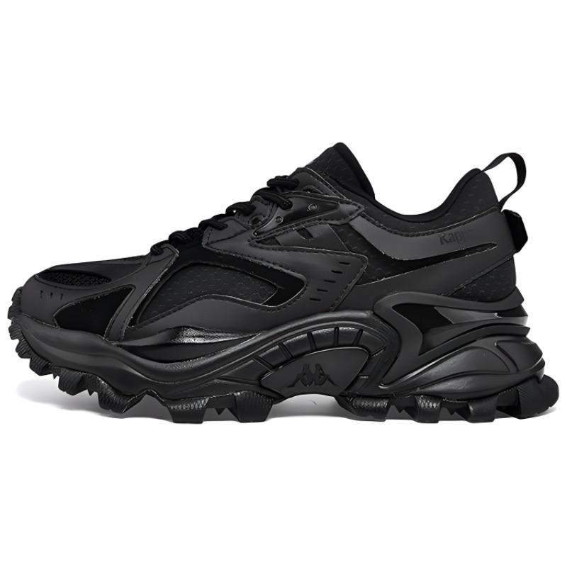 Kappa Cushioned Slip-Resistant Low-Top Casual Shoes Unisex Black