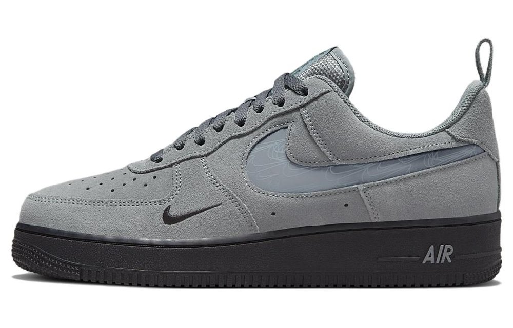 Nike Air FORCE 1 Кроссовки для скейтбординга Низкие Мужские Серые