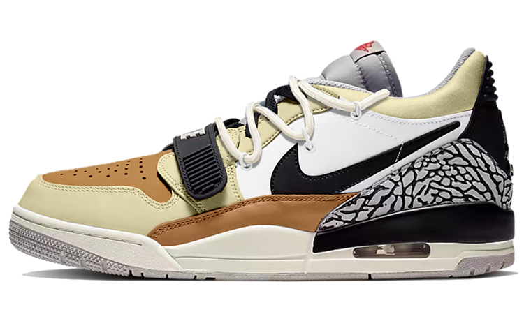 Jordan Legacy 312 Low-Top Vintage Basketball Shoes Men's Beige White Brown