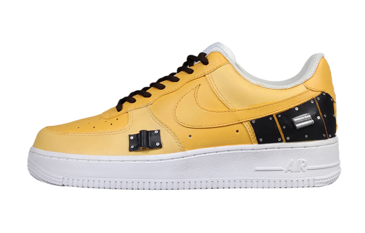 Nike Air Force 1 Low Low-Top Skateboard Shoes Men's Yellow Dark Gray
