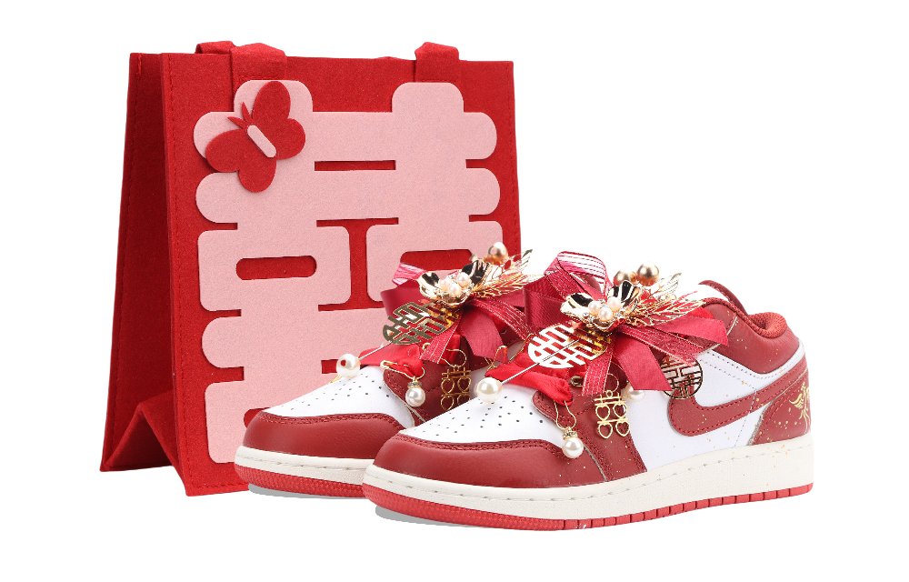 Jordan Air Jordan 1 Vintage Basketball Shoes Unisex Low top Red