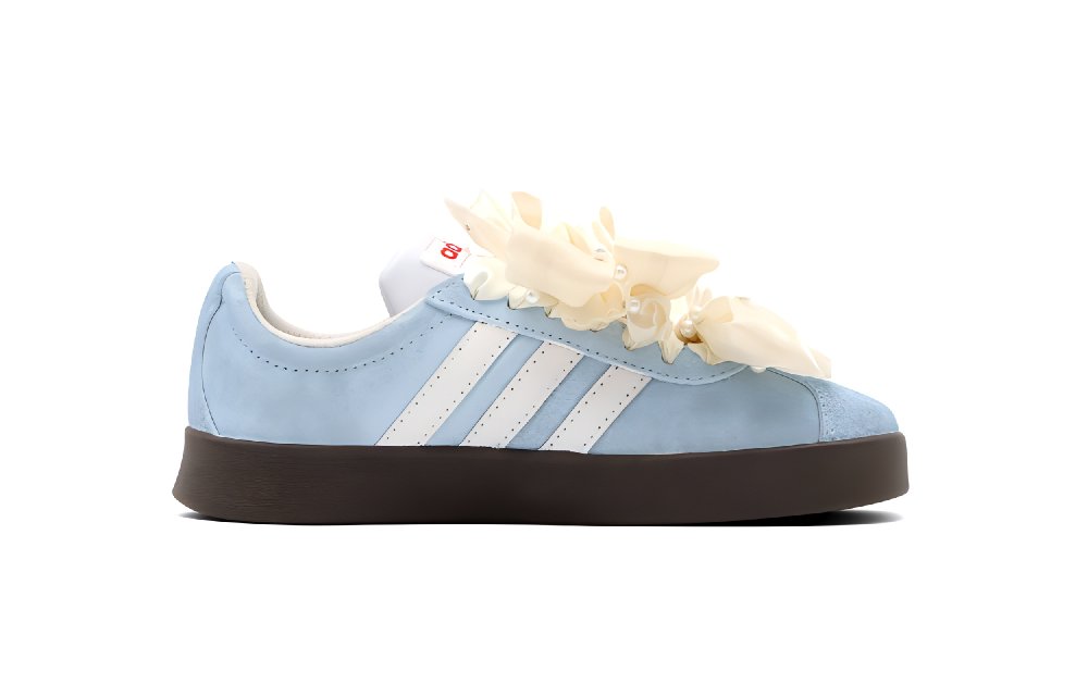 Adidas Neo VL Court Lifestyle Jelly Elf Anti Slip Wear Resistant Low Top Skateboard Shoes Unisex Blue White