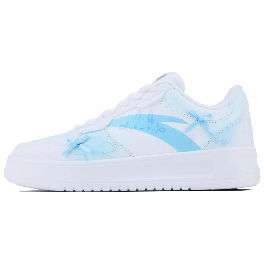 Anta Abrasion Resistant, Lightweight, And Breathable Low top Skateboard Shoes Women's White