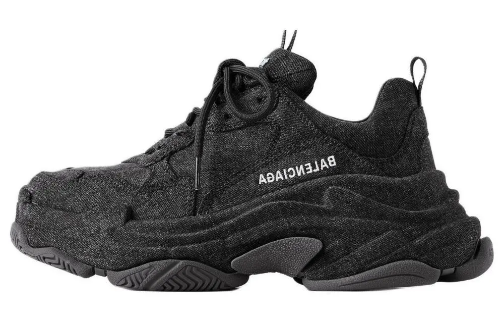 Balenciaga Triple S Denim Sneakers