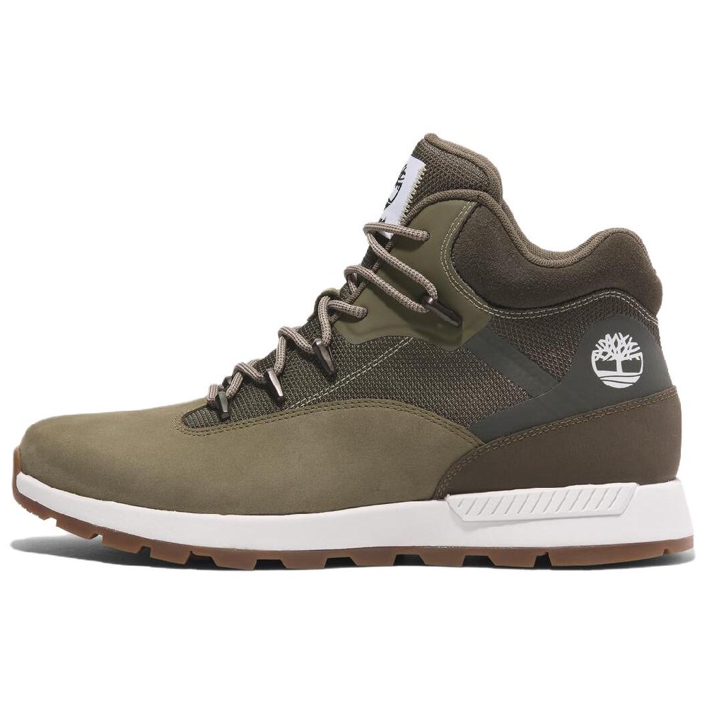 Timberland Anti-Slip Wear-Resistant Mid-Top Casual Shoes Men's Olive Green