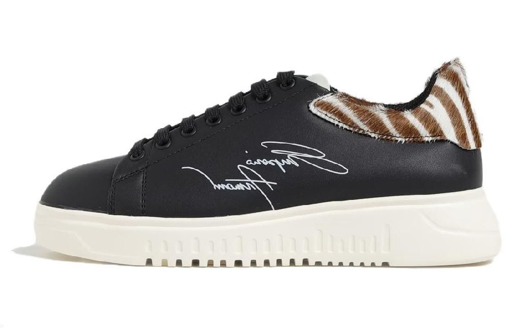EMPORIO ARMANI Low Top Skateboard Shoes Women's Black