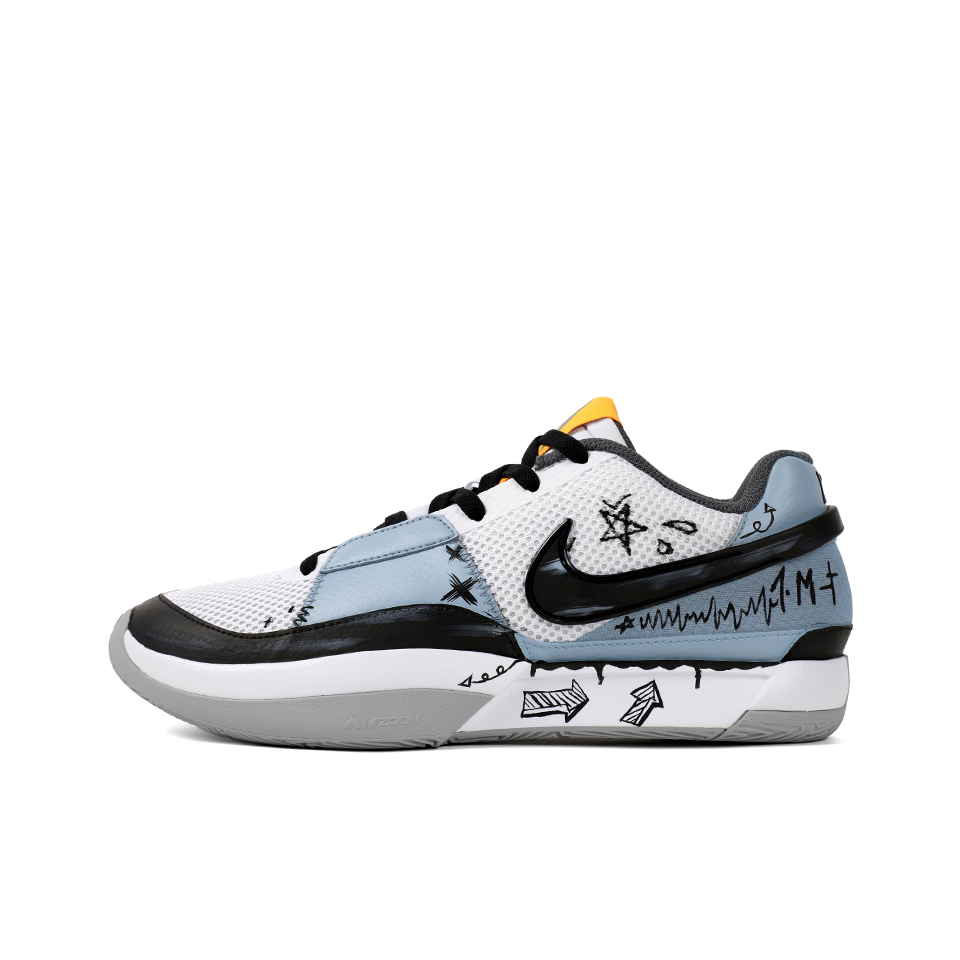 Nike Ja 1 Cushioning Anti-Slip Wear-Resistant Breathability Low-Top Basketball Shoes Unisex Blue