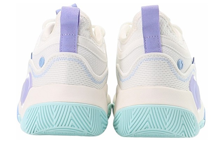 361° Ag Volley Cushioning, Slip Resistant, And Abrasion Resistant Low Top Basketball Shoes Men's White Cyan