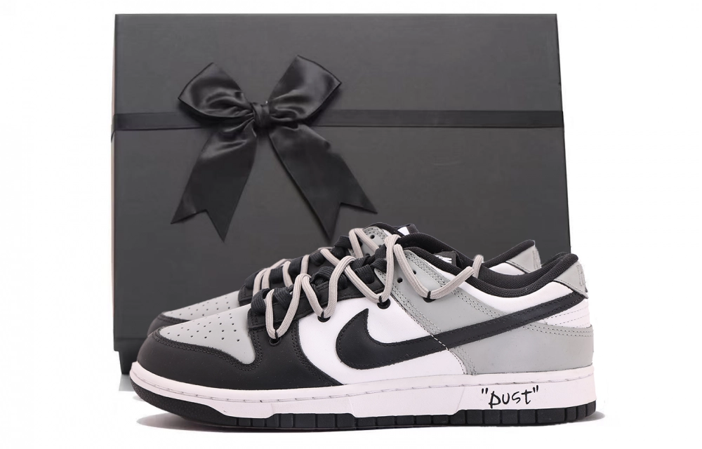 Nike Dunk Coverage Slip Resistant And Abrasion Resistant Low top Skateboard Shoes Unisex Black Gray