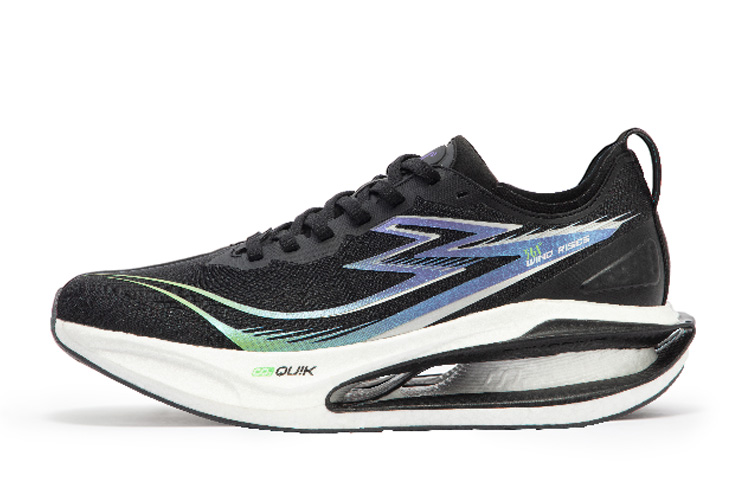 361° Cushioning Anti-Slip Wear-Resistant Breathability Low-Top Running Shoes Men's Black Purple
