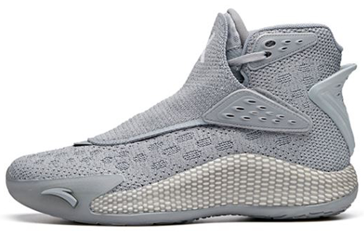 Anta KT5 Cushioning Anti-Slip And Wear-Resistant High-Top Basketball Shoes Men's Gray Silver