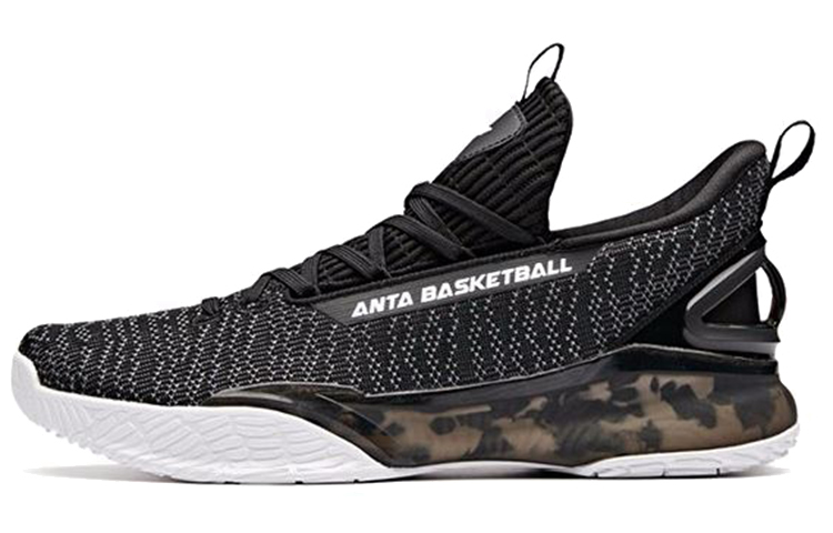 Anta KT4 Thompson Cushioning Slip Resistant Low Top Basketball Shoes Men's Black White