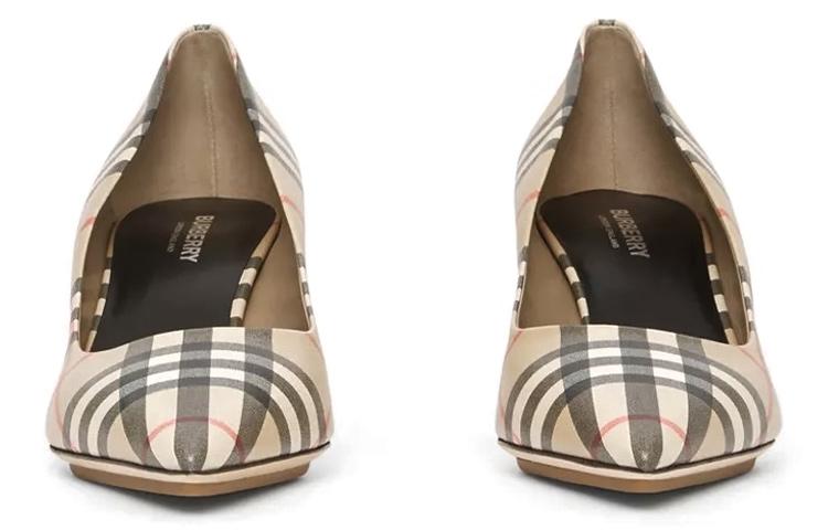 Burberry V In Archive High Heels Women's Beige