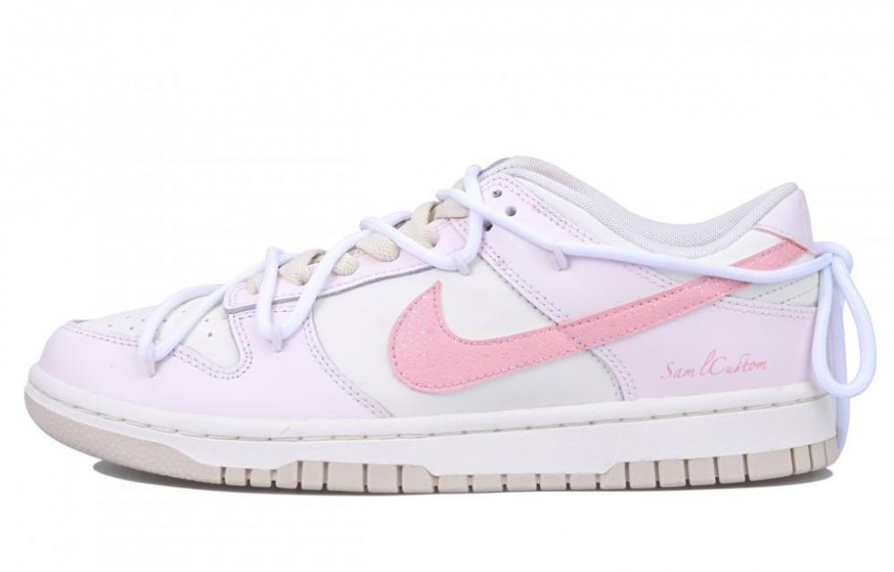 Nike Dunk Wear-Resistant Low-Top Skateboard Shoes Women's Pink White